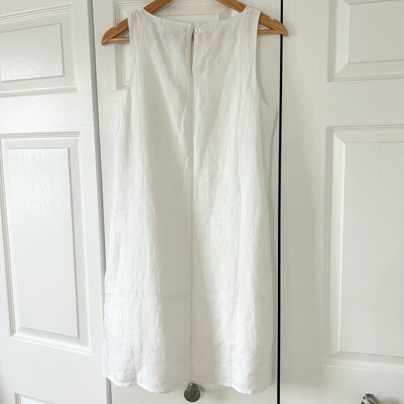 NWOT Quince 100% European Linen Tank Mini Dress White Sleeveless Size Small - Picture 6 of 10